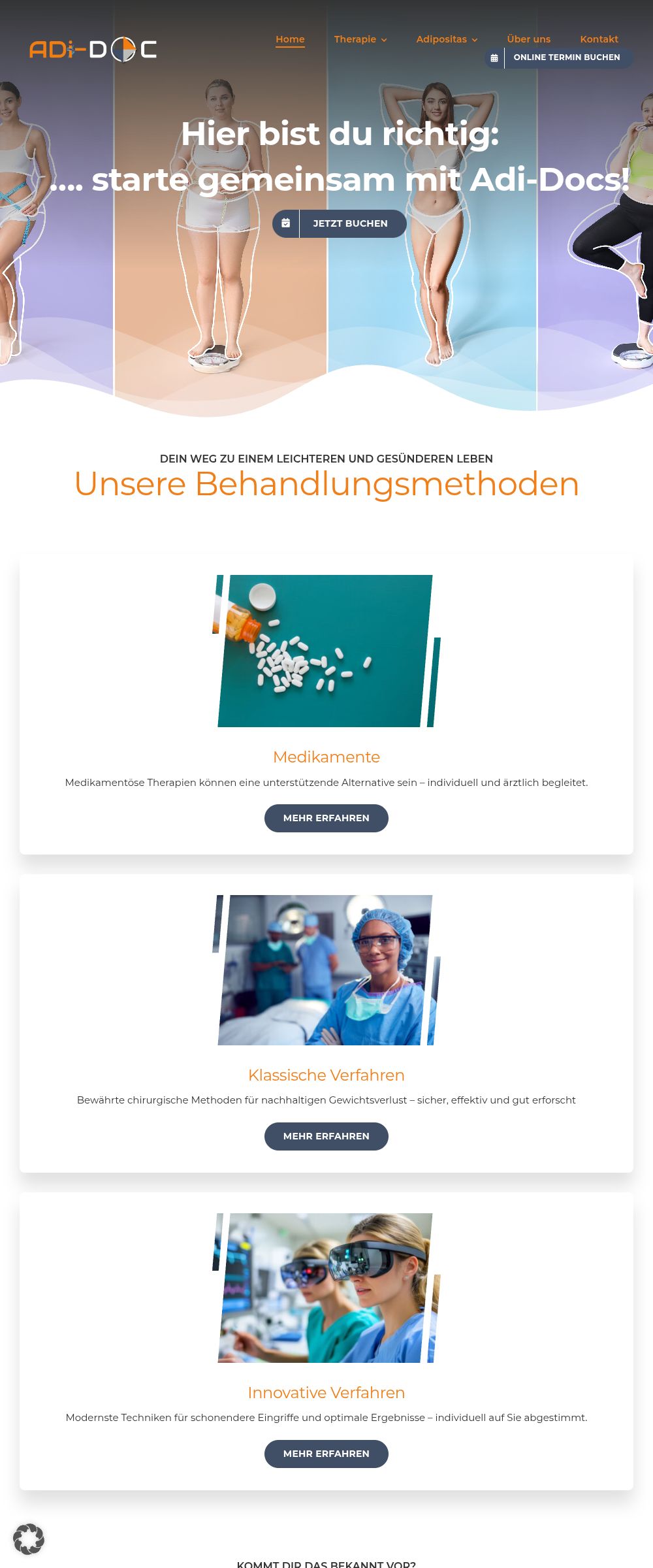 Webdesign-Referenz – ADI-DOC - Adipositas Spezialisten, Corporate Website