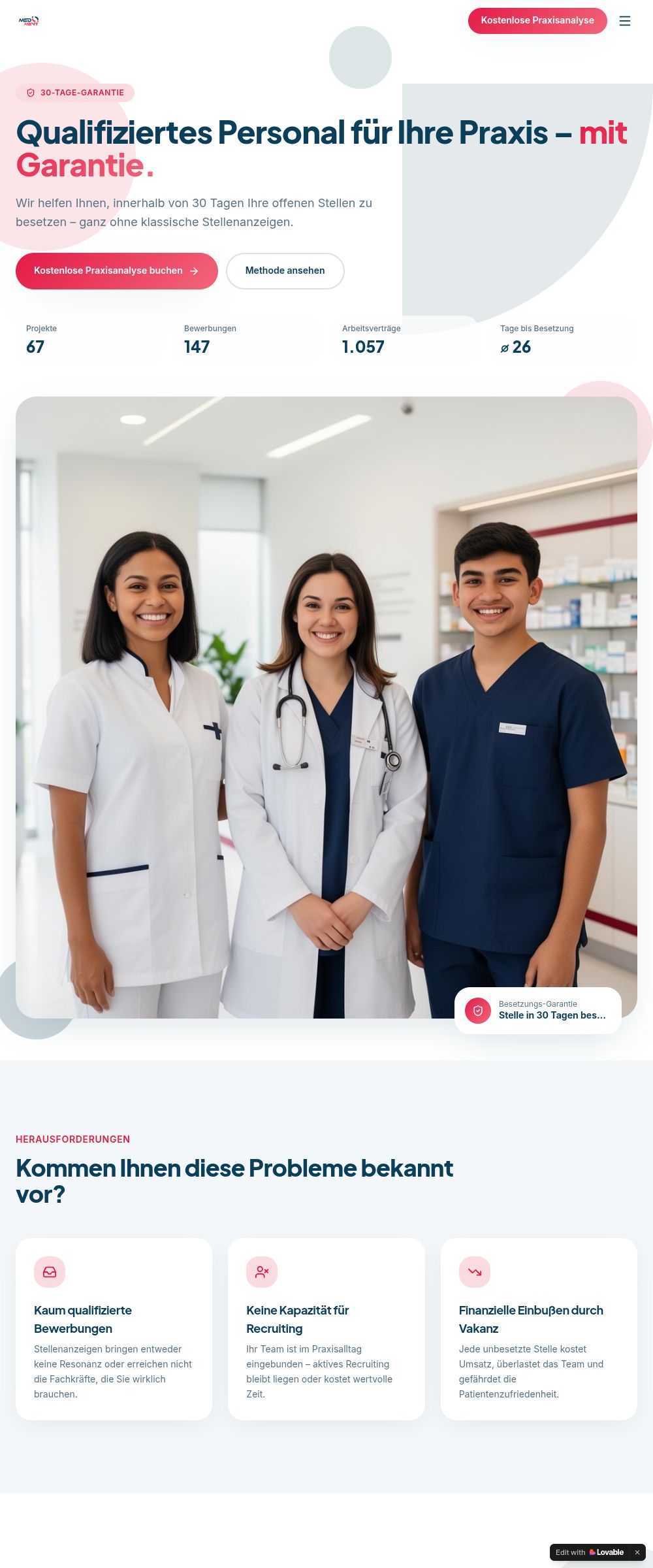 Webdesign-Referenz – MedoMent, Corporate Website