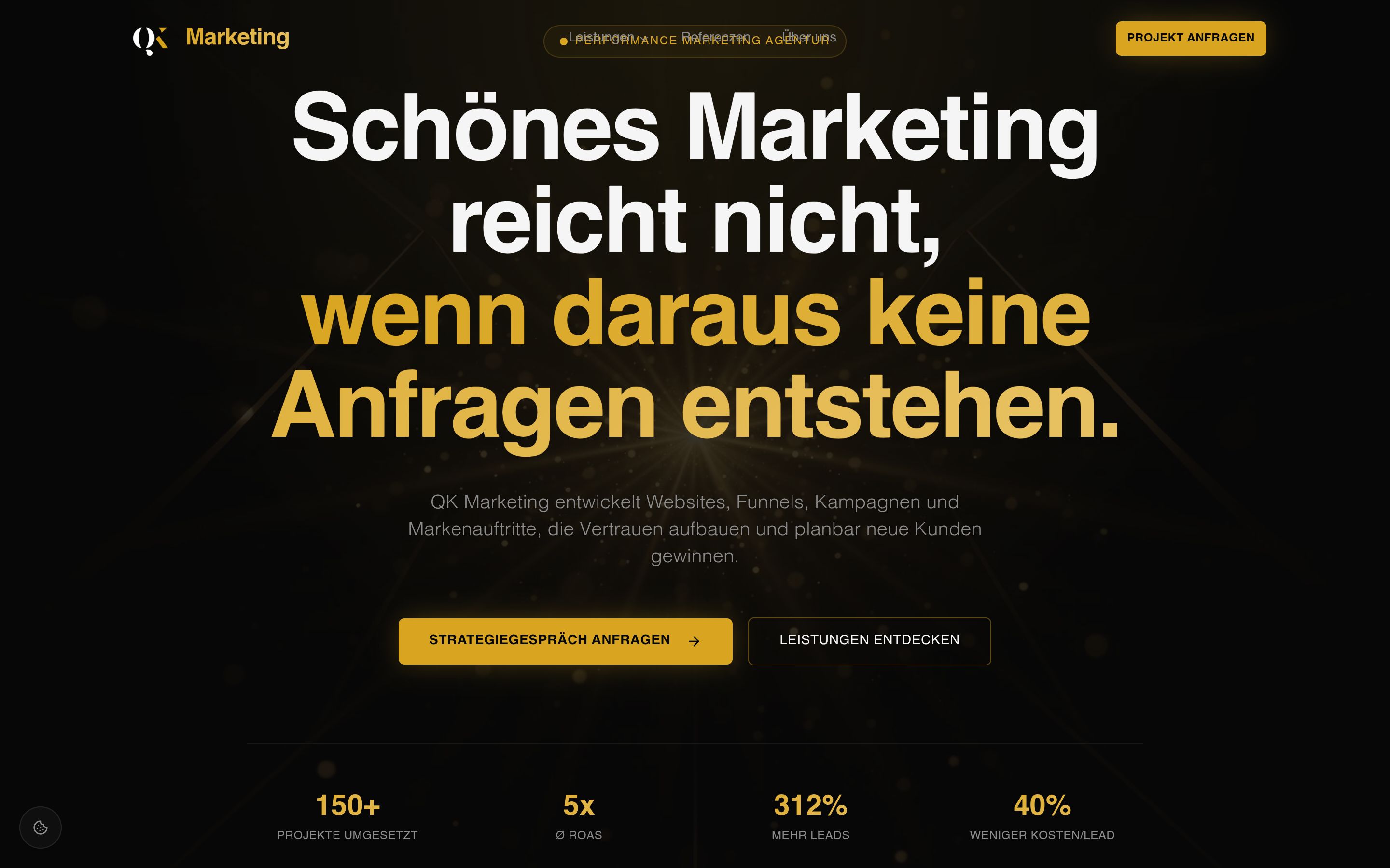 Webdesign-Referenz – QK Marketing Group, Corporate Website
