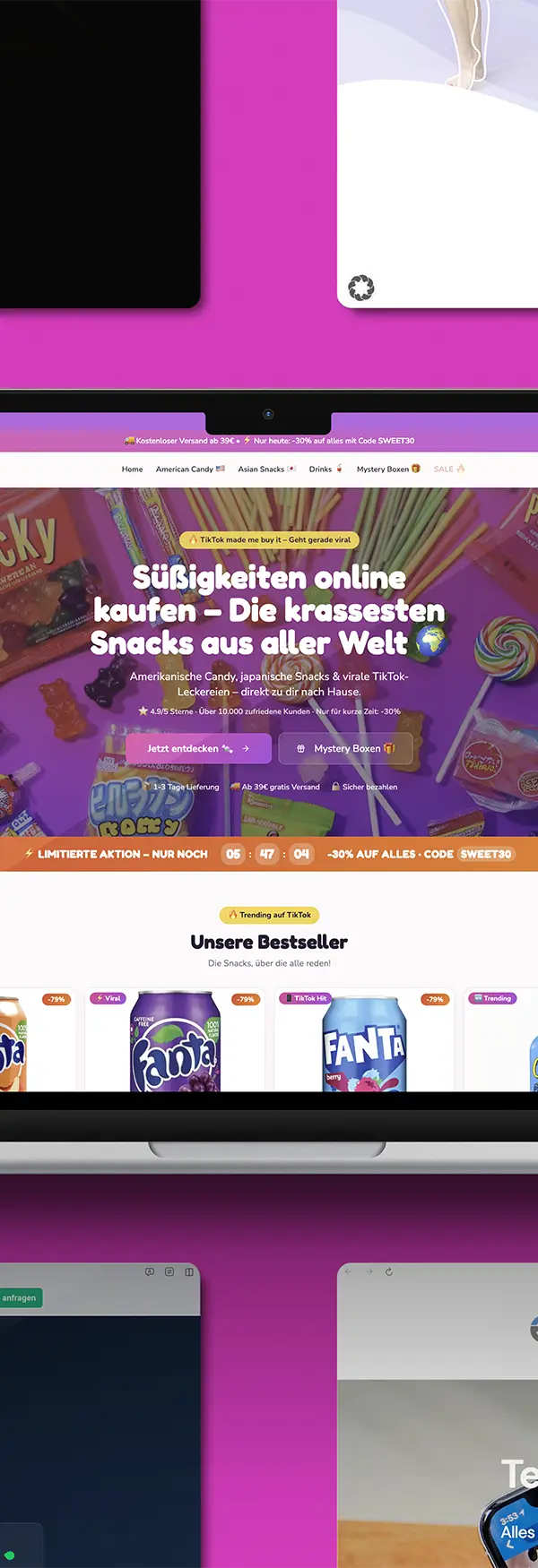 SweetDreams Online Shop – E-Commerce | Webdesign Referenz