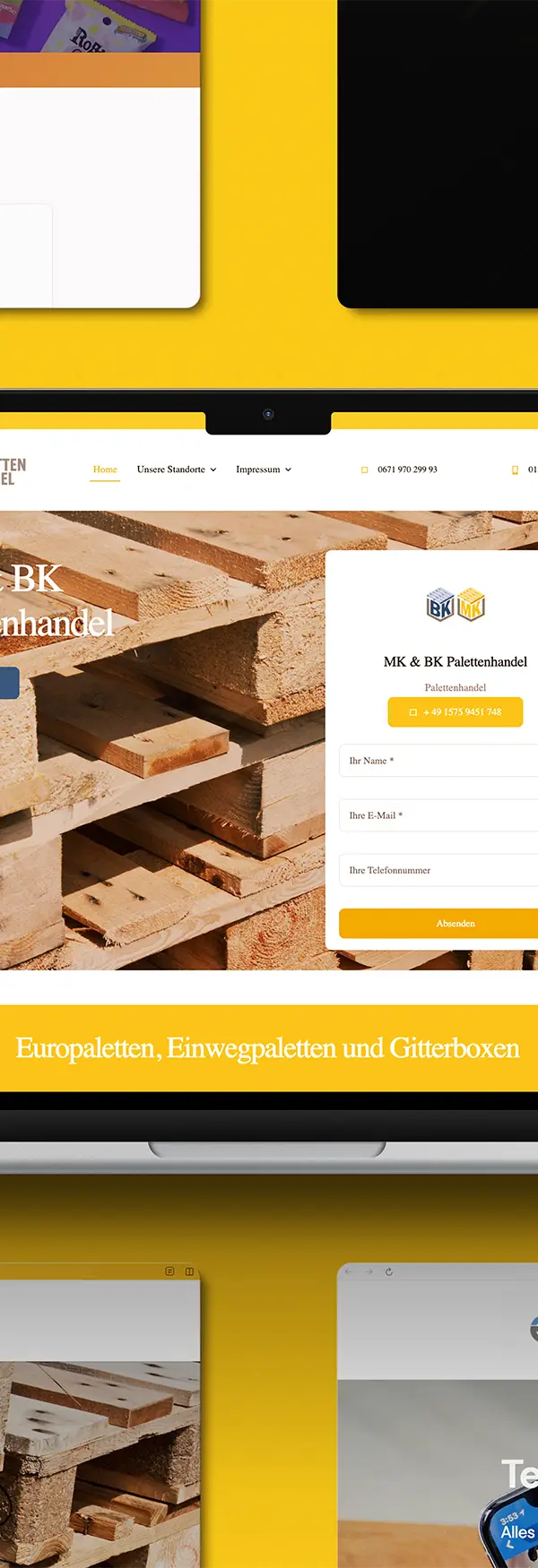Mühlheim Kärlicher Palettenhandel – LandingPage | Website erstellen lassen